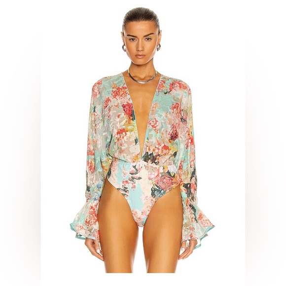 Hemant and Nandita Sage bodysuit and skirt NWOT - Picture 3 of 7